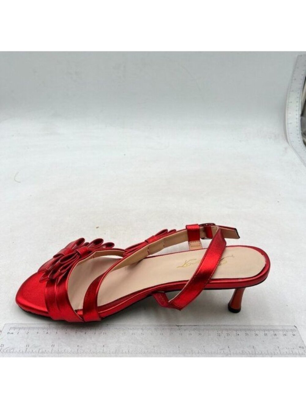 FOWT Red Bow Open Toe Sandals Slingback High Heels Sexy Party Evening Prom Shoes